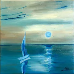 Festmény Lisa Elinor - Kék vitorla, 8055